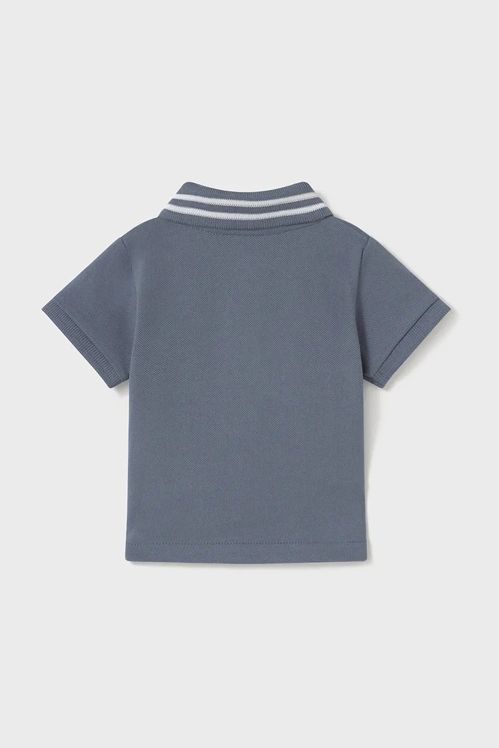Mayoral Newborn polo bawełniane niemowlęce 190.1L.Newborn.PPYH niebieski SS25