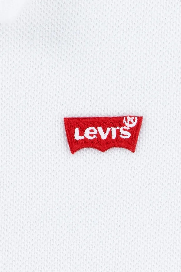 Levi's polo bawełniane dziecięce BACK NECK TAPE POLO 9EA893 biały