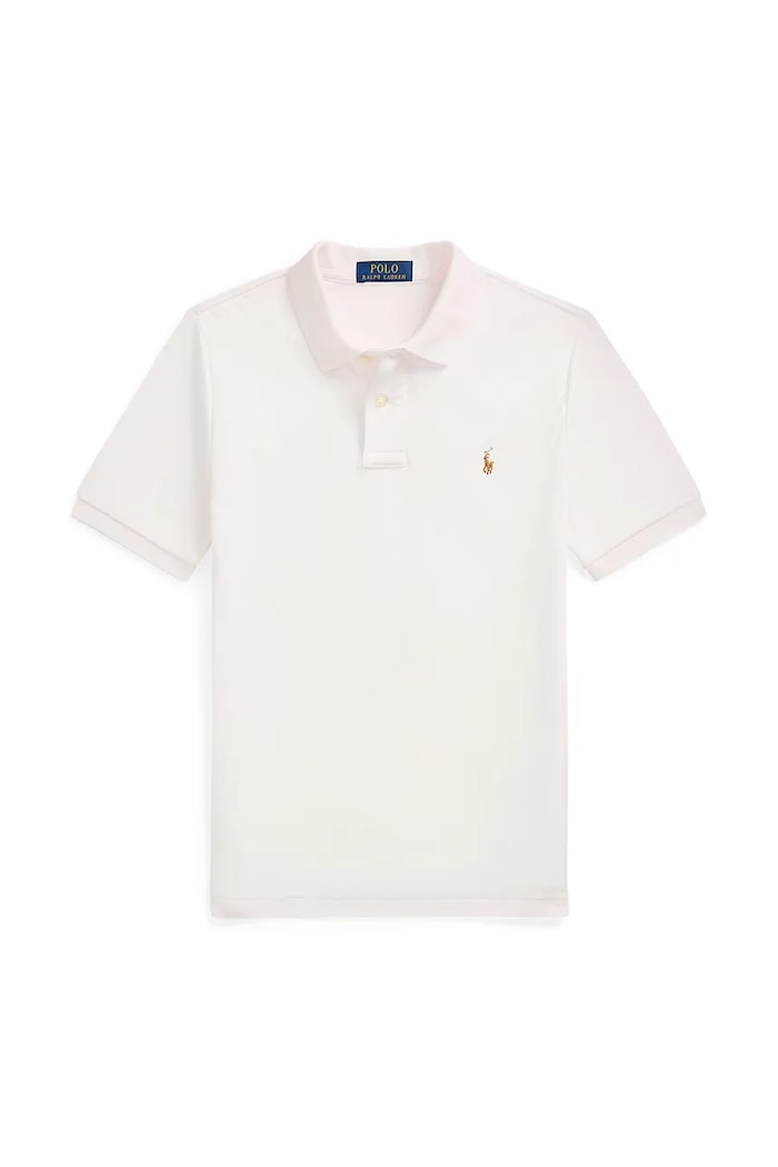 Pamučna polo majica Polo Ralph Lauren bez uzorka bijela 323952431005