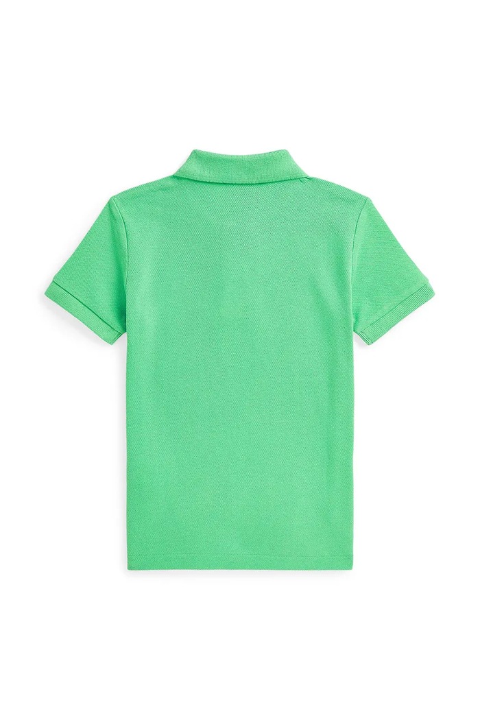 Детска памучна тениска с яка Polo Ralph Lauren 322703632192 зелен SS25