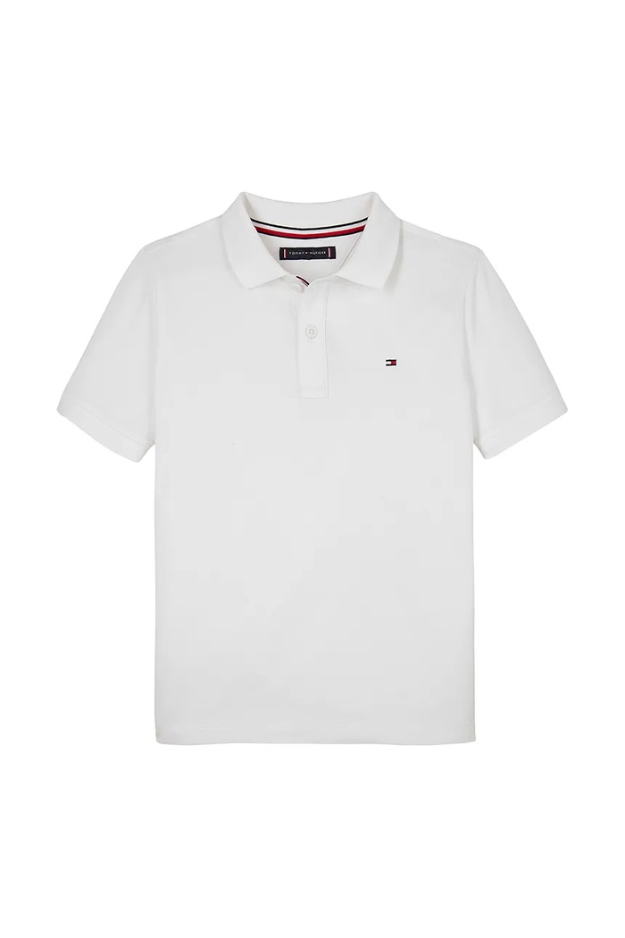 Dětské polo tričko Tommy Hilfiger KB0KB09103.128.176.PPYA bílá SS25