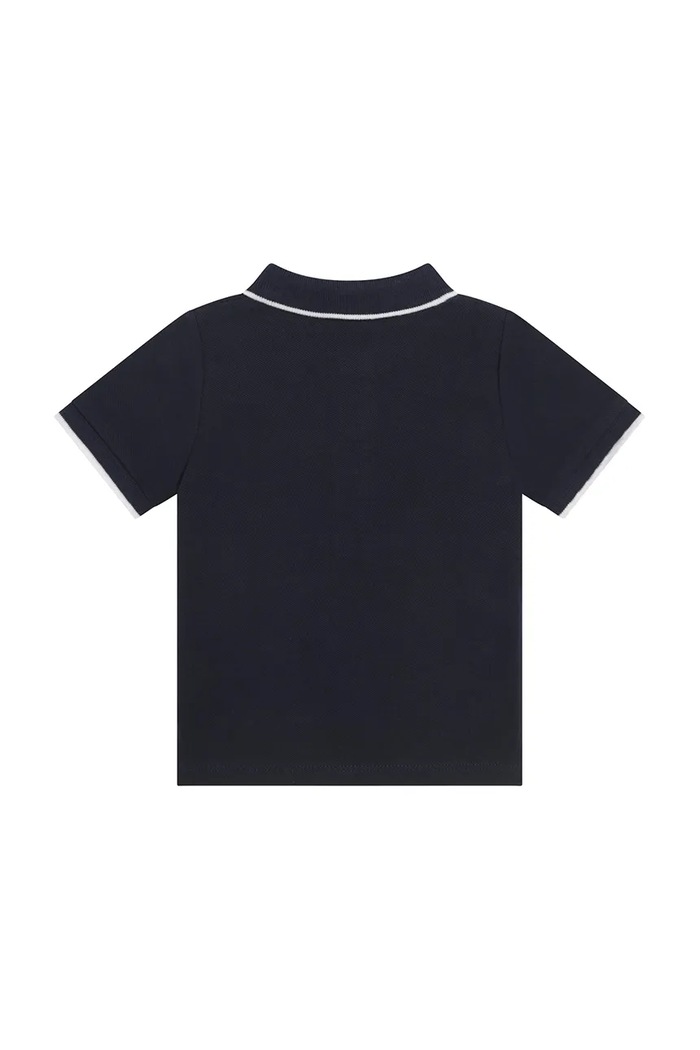 Pamučna polo majica za bebe BOSS J05P13 mornarsko plava AW25