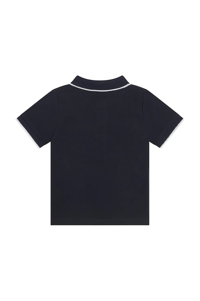 Pamučna polo majica za bebe BOSS J05P13 mornarsko plava AW25