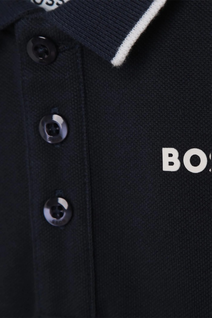 Dječaci Pamučna polo majica za bebe BOSS J05P13 mornarsko plava