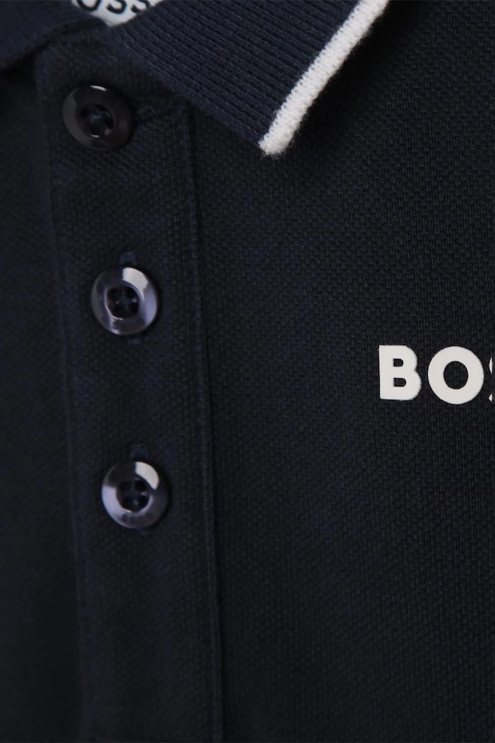 Dječaci Pamučna polo majica za bebe BOSS J05P13 mornarsko plava