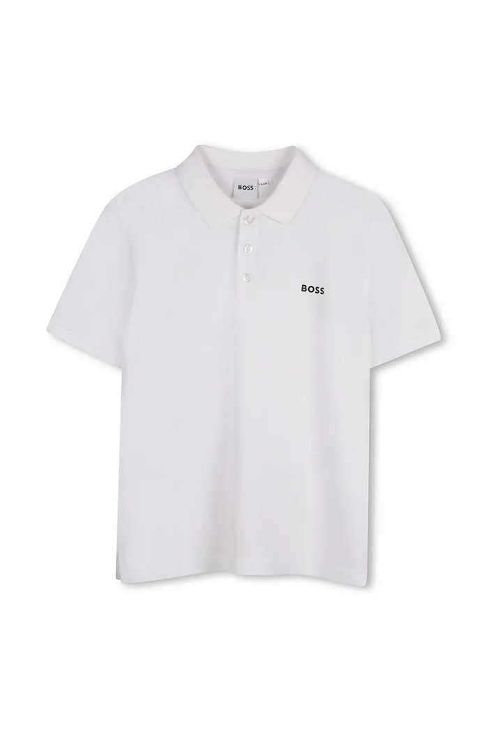 BOSS tricouri polo din bumbac pentru copii print alb J52014.102.108