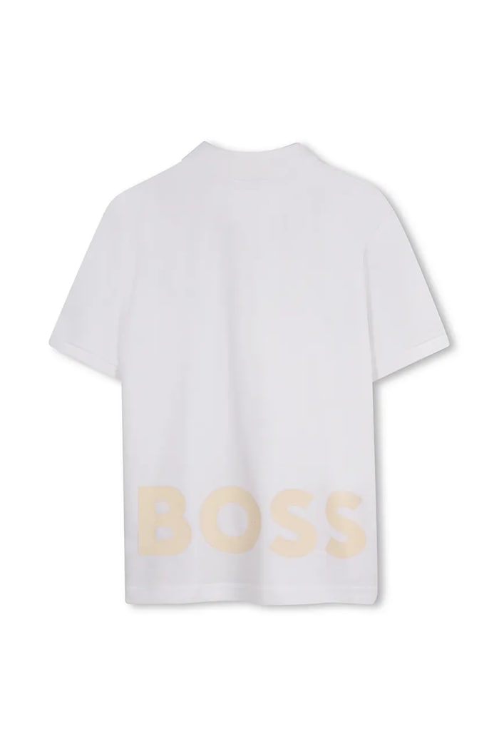 Pamučna polo majica BOSS J52014.114.150 bijela SS25