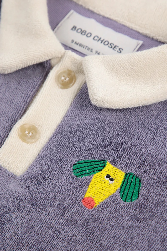 Момче Бебешка тениска с яка Bobo Choses Happy Dog 125AB016 син