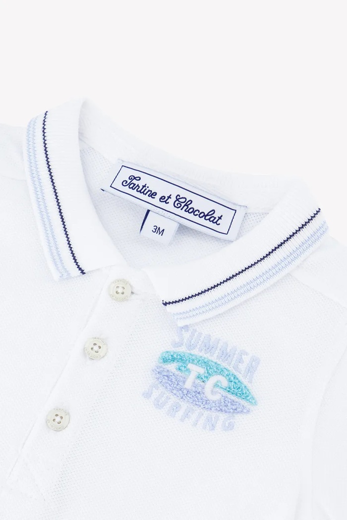Pamučna polo majica za bebe Tartine et Chocolat plava CA11101.80.94