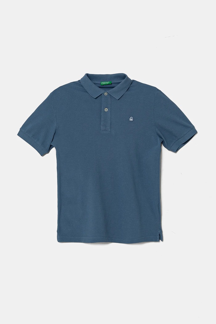 Dětská bavlněná polokošile United Colors of Benetton s límečkem modrá 3089C300Q.G.Season.PPYA