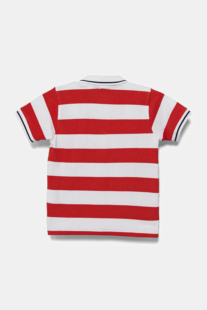 Παιδικά βαμβακερά μπλουζάκια πόλο United Colors of Benetton 39QAG300V.P.Seasonal κόκκινο SS25