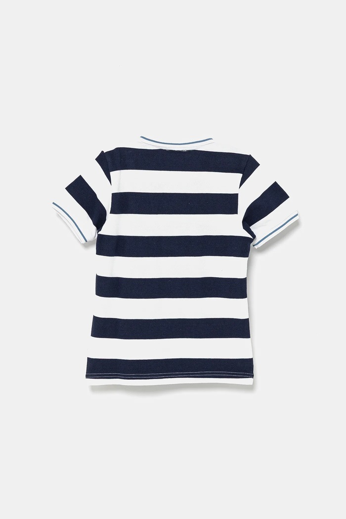 United Colors of Benetton polo bawełniane dziecięce 39QAG300V.P.Seasonal granatowy SS25