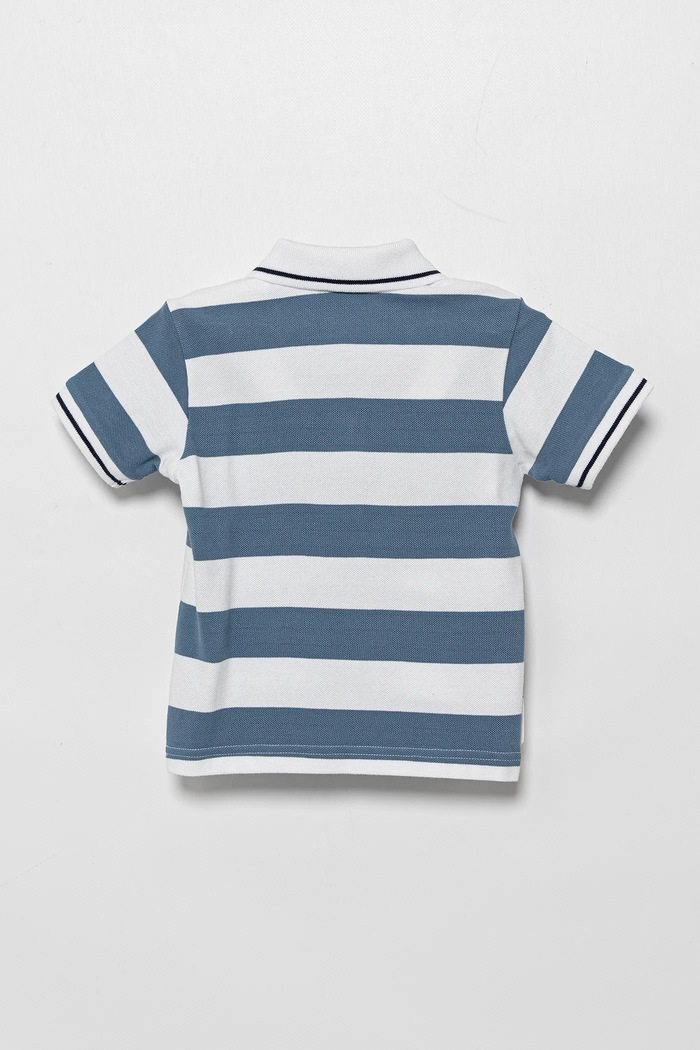 United Colors of Benetton polo bawełniane dziecięce 39QAG300V.P.Seasonal niebieski SS25