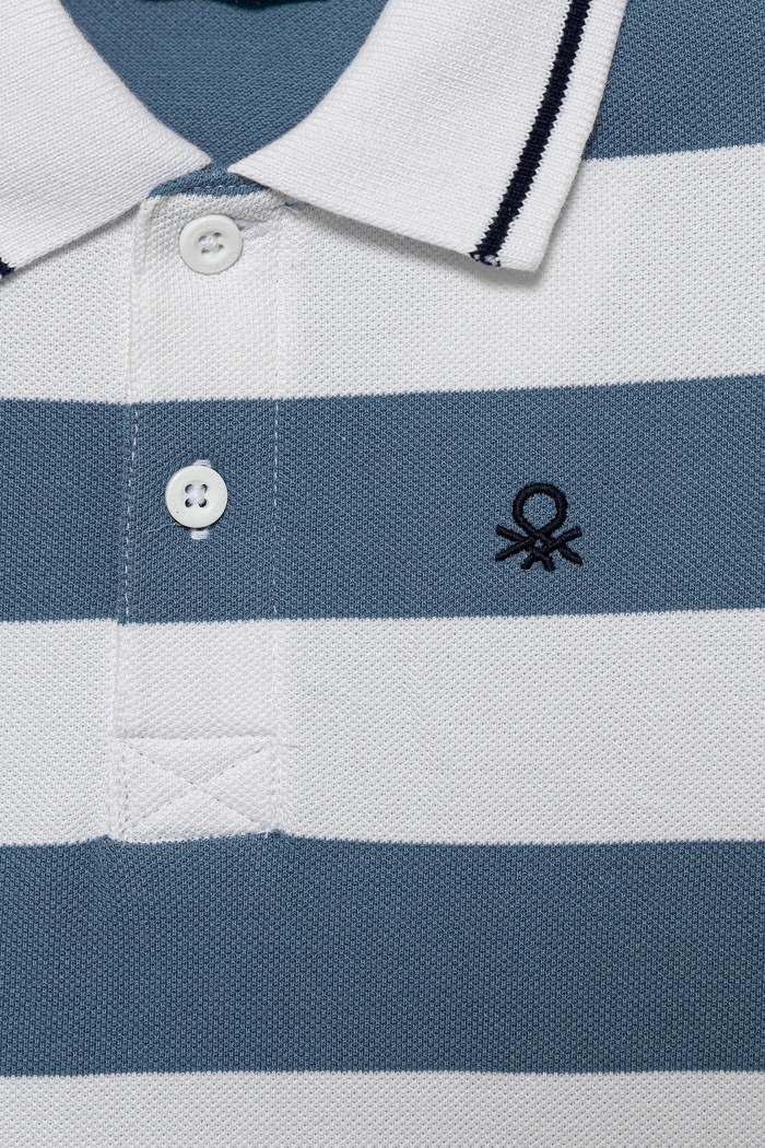 Chłopiec United Colors of Benetton polo bawełniane dziecięce 39QAG300V.P.Seasonal niebieski