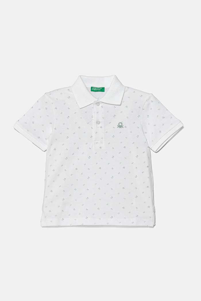 Pamučna polo majica United Colors of Benetton Planet friendly bijela 3H35G300X.P.Seasonal