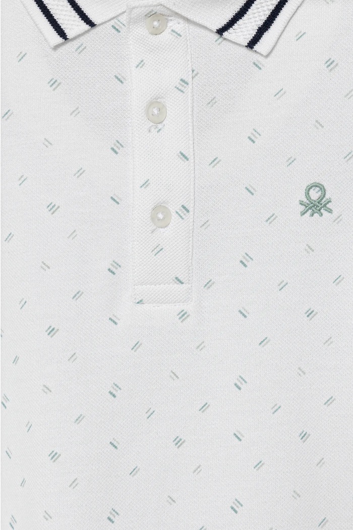 Dječaci Pamučna polo majica United Colors of Benetton 3H35C301V.G.Seasonal bijela