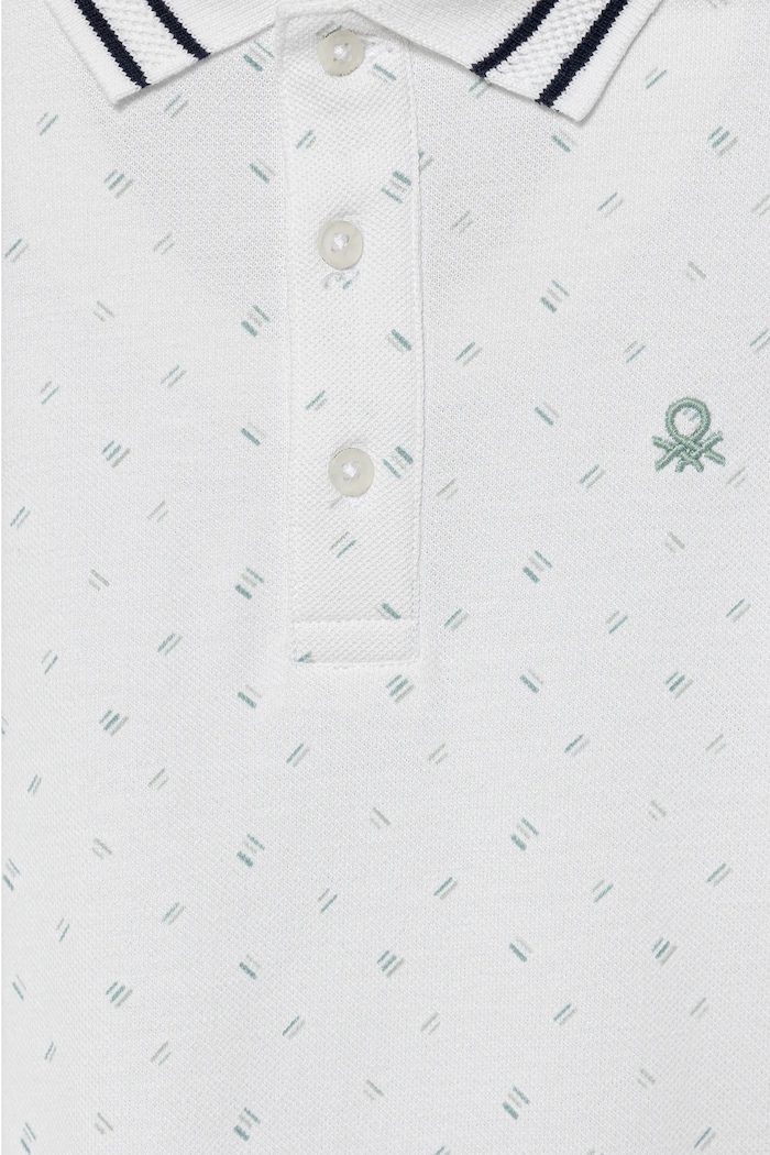 Dječaci Pamučna polo majica United Colors of Benetton 3H35C301V.G.Seasonal bijela