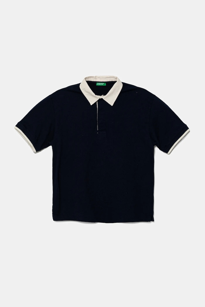 Bavlnené polo tričko United Colors of Benetton bavlna tmavomodrá 3MI5C301U.G.Seasonal