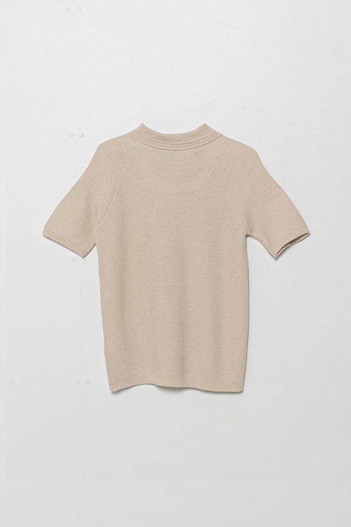United Colors of Benetton polo z domieszką lnu dziecięce 104NC3005.G.Seasonal beżowy SS25