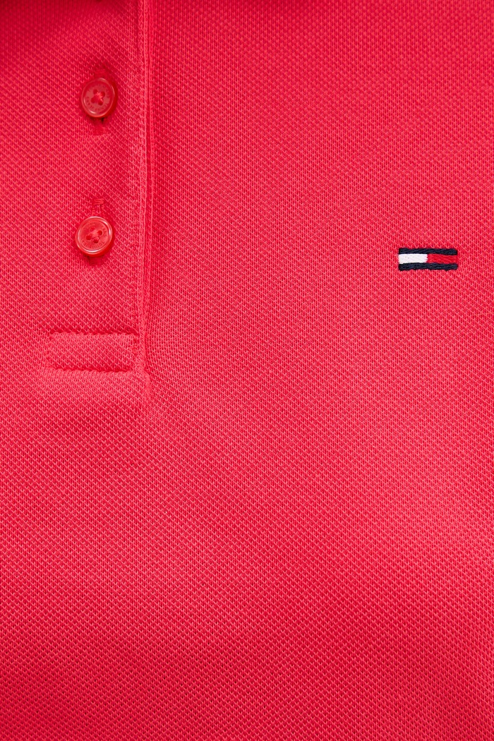 Tommy Jeans polo za žene od pamuka s elastanom DW0DW20160 crvena
