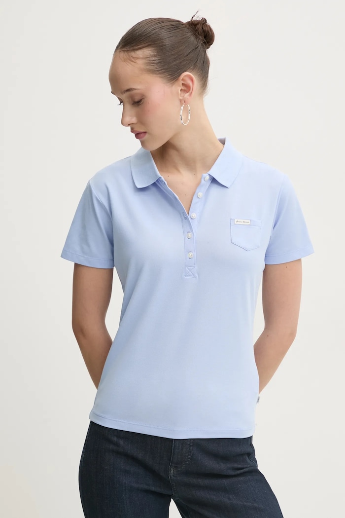 Guess Jeans polo z elastanem niebieski W5RP47.KARS2