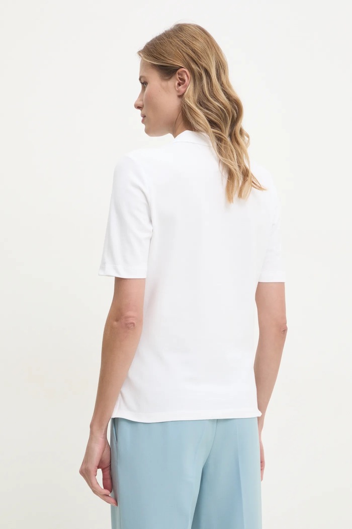 Oblečenie Tommy Hilfiger polo tričko dámske s bavlnou WW0WW43224 béžová