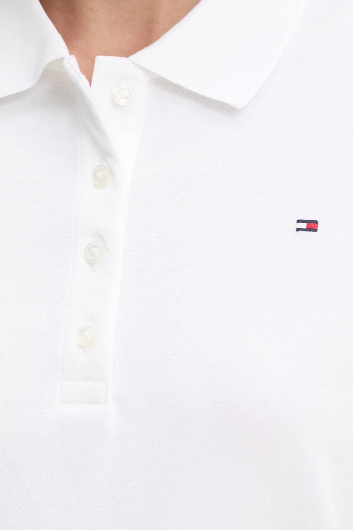Tommy Hilfiger polo tričko dámske s bavlnou WW0WW43224 béžová