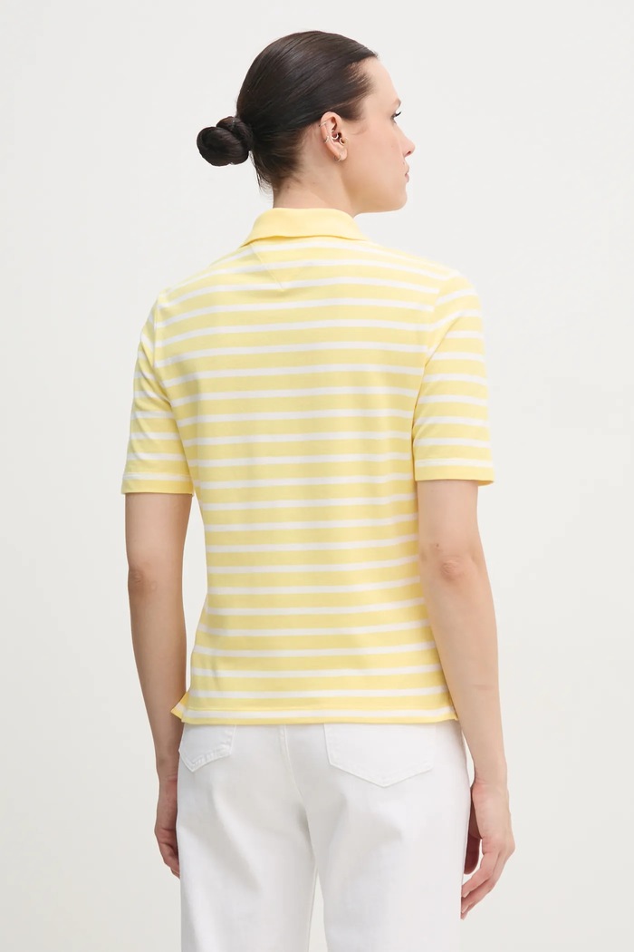 Oblečenie Tommy Hilfiger Polo tričko dámske s bavlnou WW0WW43224 žltá