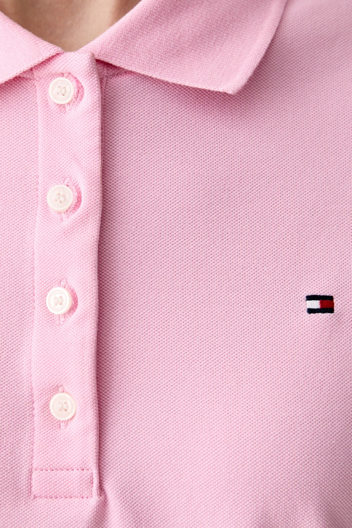 Tommy Hilfiger γυναικείο πόλο με βαμβάκι WW0WW43224 ροζ