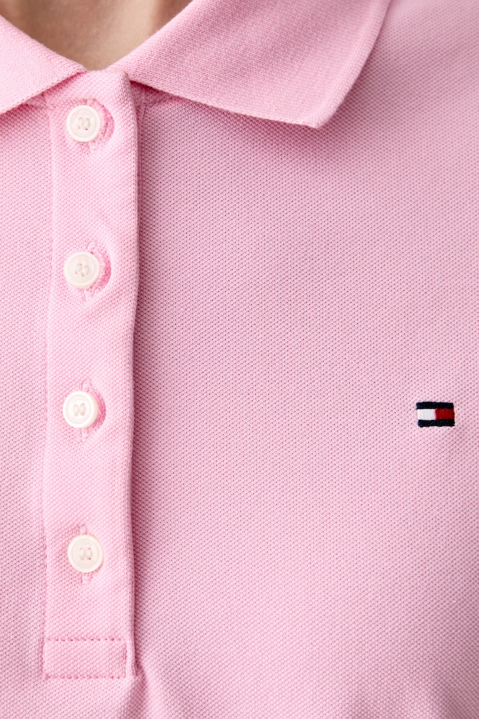 Tommy Hilfiger γυναικείο πόλο με βαμβάκι WW0WW43224 ροζ