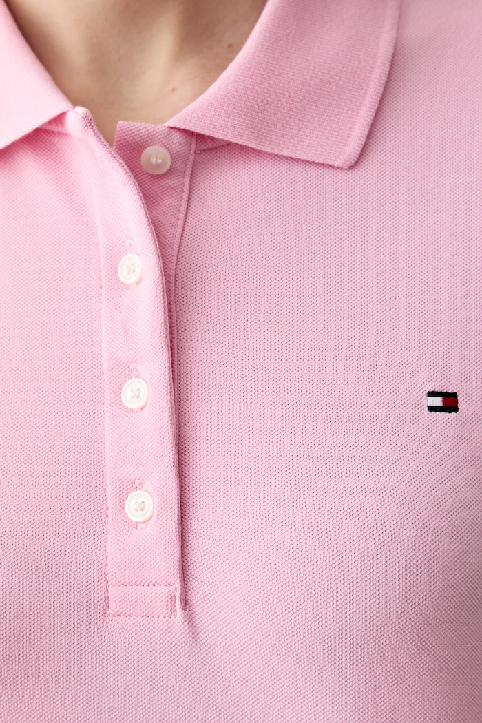 Tommy Hilfiger polo pentru femei, cu bumbac WW0WW43224 roz