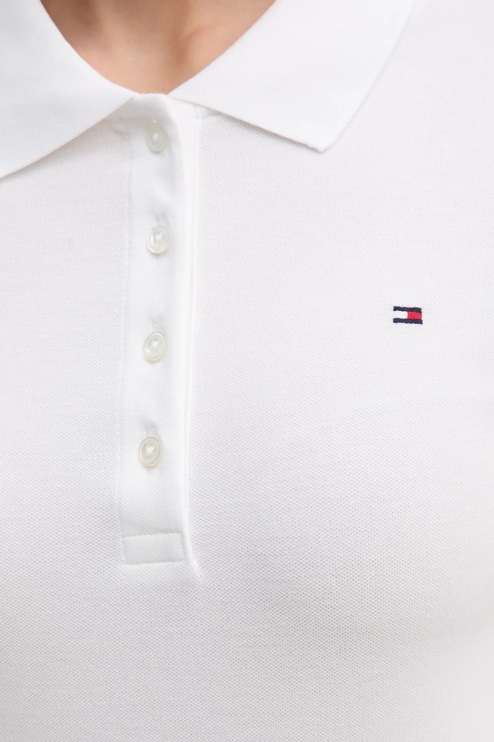 Tommy Hilfiger polo dámské s bavlnou WW0WW43225 bílá