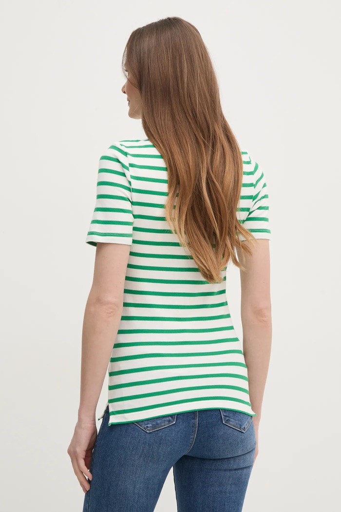 Oblečení Tommy Hilfiger polo dámské s bavlnou WW0WW43225 zelená