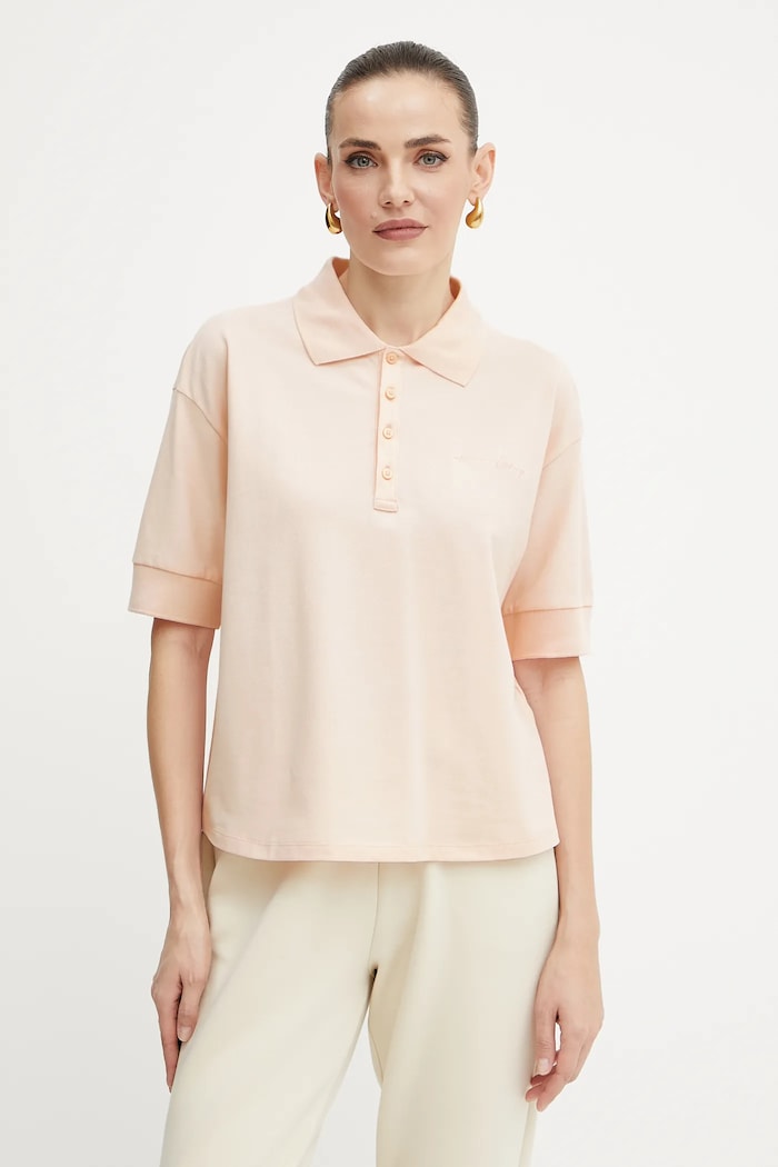 Polo majica Armani Exchange s elastinom narančasta XW000887.AF10819