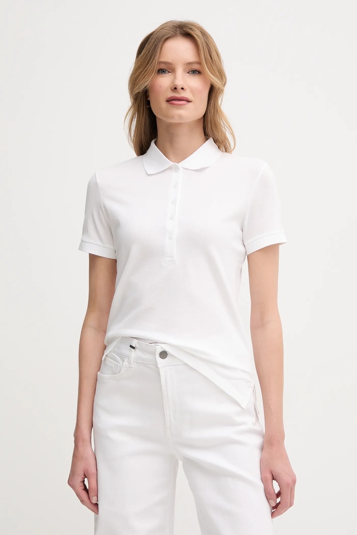 United Colors of Benetton polo semplice bianco 3TQJD300W