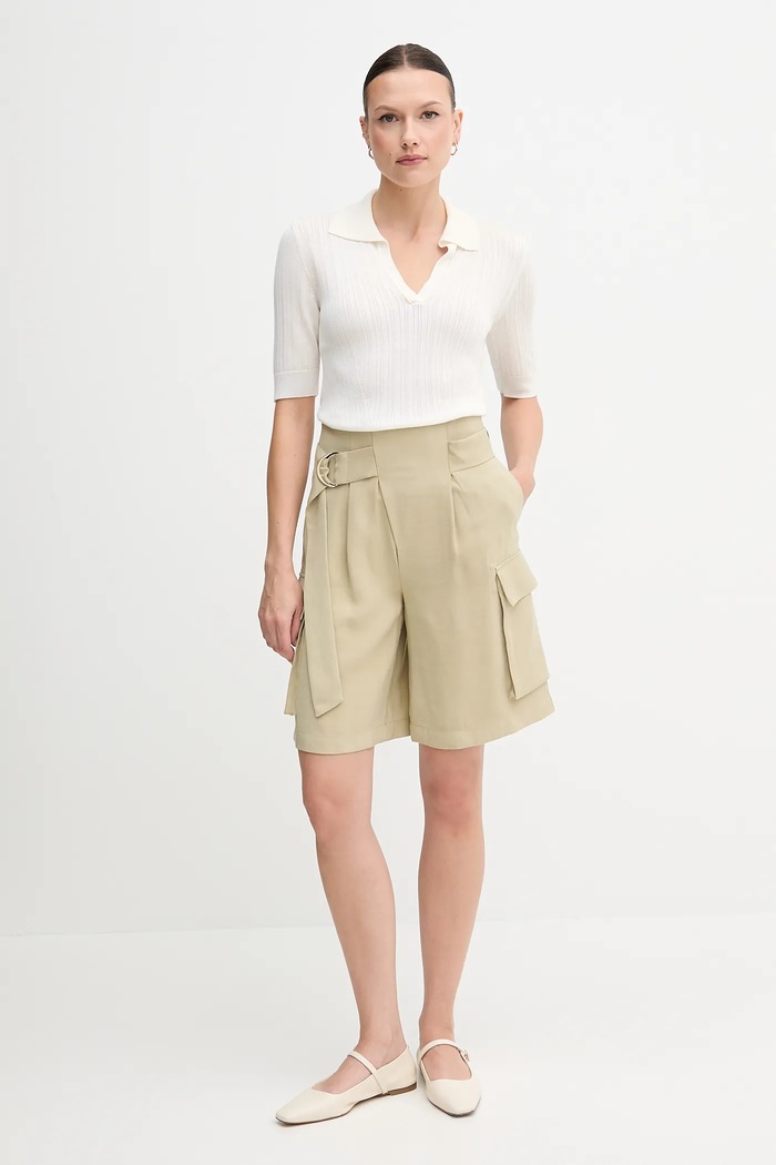 United Colors of Benetton polo 123VD3018 beżowy SS25