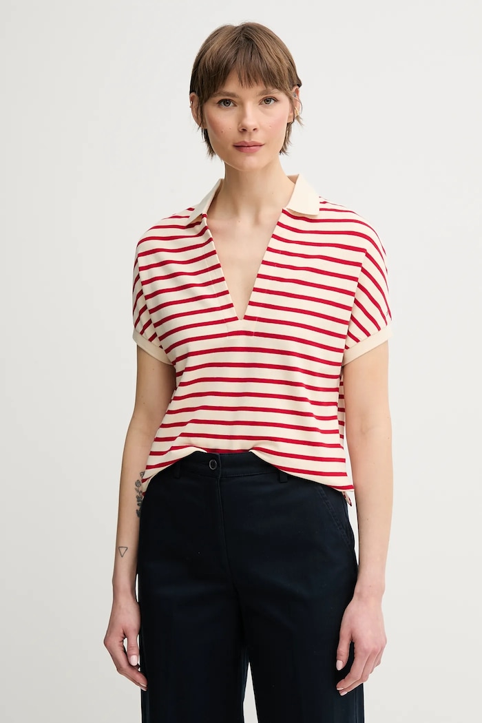 Tommy Hilfiger tricou polo uni rosu WW0WW44512