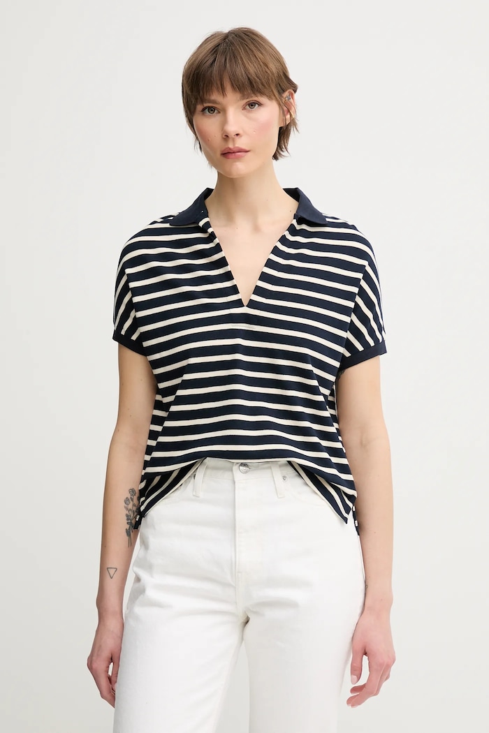 Tommy Hilfiger polo z elastanem granatowy WW0WW44512