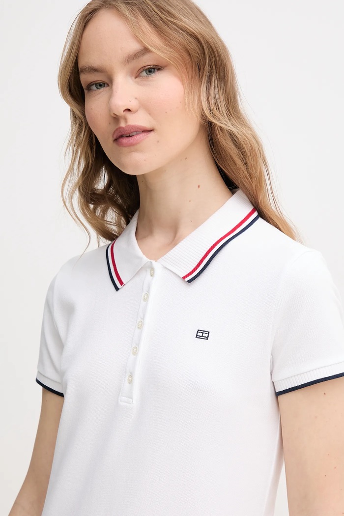 Tommy Hilfiger poló fehér WW0WW44517