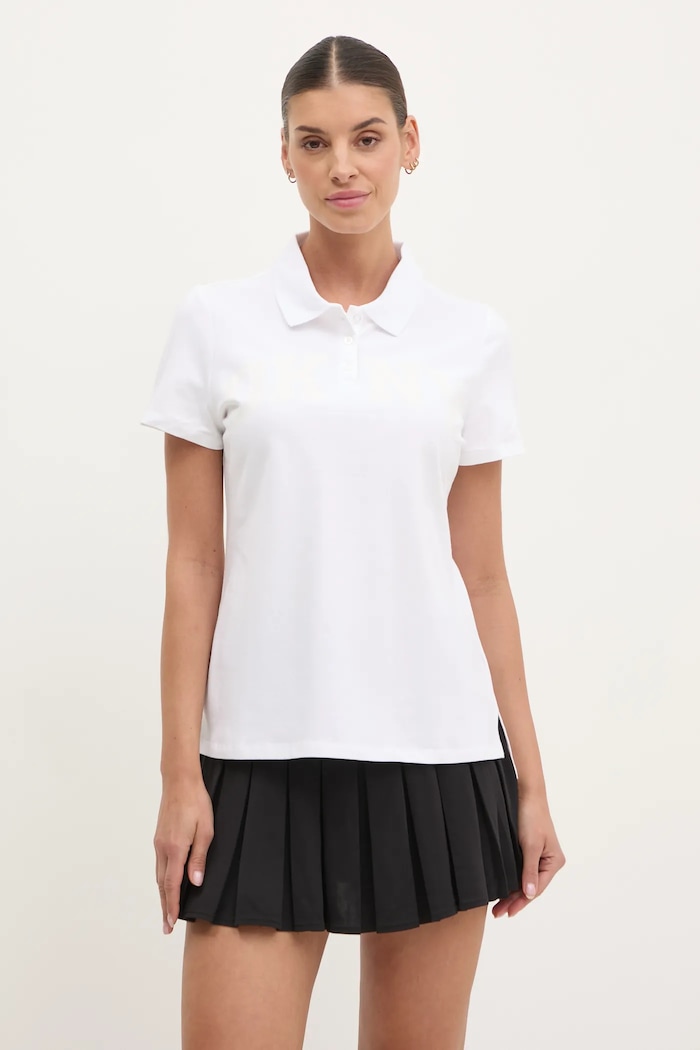 Dkny tricou polo print alb DP5T1213