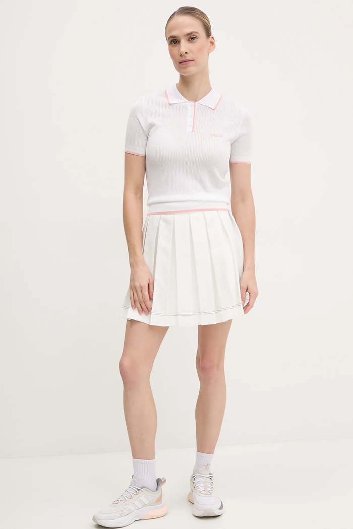 Guess tricou polo V5GP00.Z3D60 alb SS25
