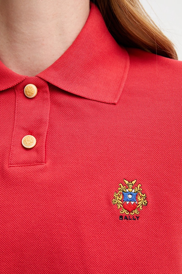 Bally polo in cotone WJE077 rosso