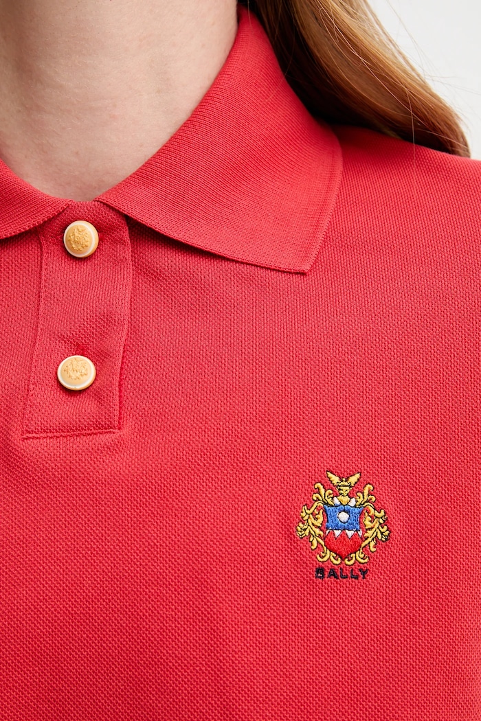 Bally polo in cotone WJE077 rosso