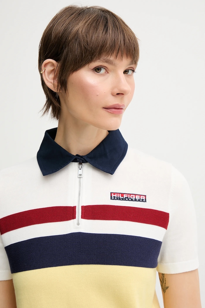 Pamučna polo majica Tommy Hilfiger SAILING bijela WW0WW45597