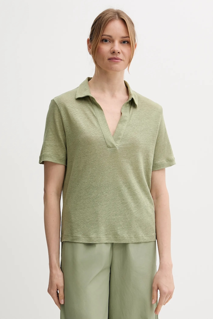 United Colors of Benetton polo din in uni verde 37UJD300Y