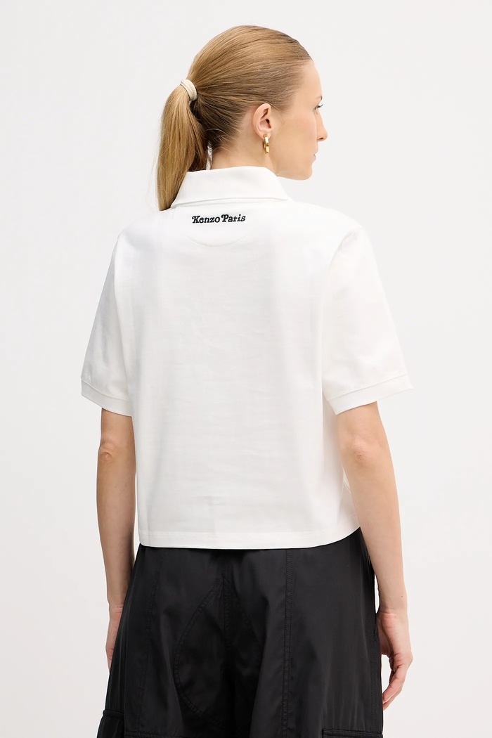 Oblečenie Bavlnené polo tričko Kenzo FF52TS1704SB.02 biela