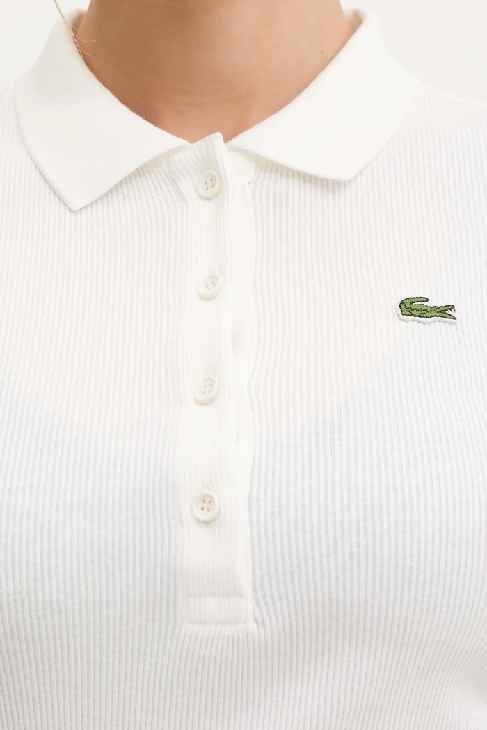 Polo de bumbac Lacoste bej DF5377
