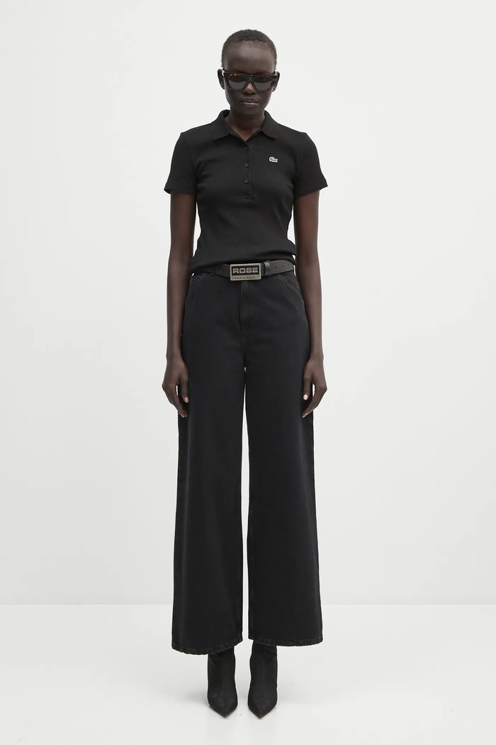 Lacoste polo in cotone DF5377 nero