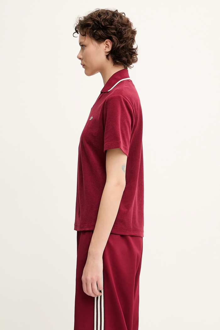 Хлопковое поло adidas Originals x Wales Bonner Terry Terry JW1122 красный SS25