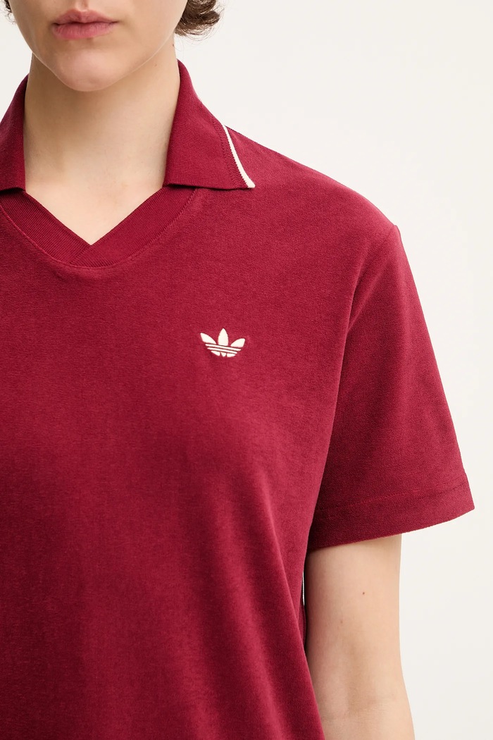 Хлопковое поло adidas Originals x Wales Bonner Terry Terry JW1122 красный